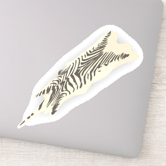 Zebra vel zwarte witte streep sticker (Detail)
