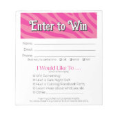 Zebra Vendor Event Leads Drawing Slip Booking  Notitieblok (Voorkant)