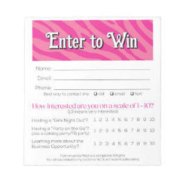 Zebra Vendor Event Leads Drawing Slip Booking  Notitieblok