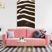 Zebra verbergen canvas afdruk (Insitu (Woonkamer))