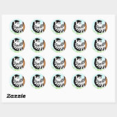 Zebra verbergen ronde sticker (Vel)