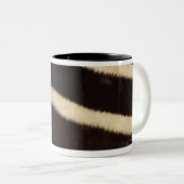 Zebra Verbergen Tweekleurige Koffiemok (Voorkant rechts)