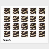 Zebra verbergen vierkante sticker (Vel)