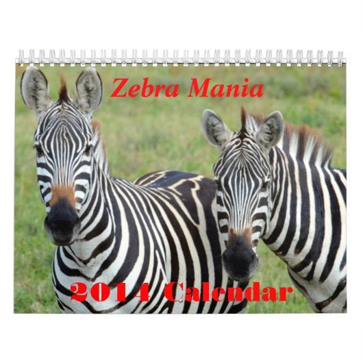 Zebra vergaderrooster 2014 kalender (Hoes)