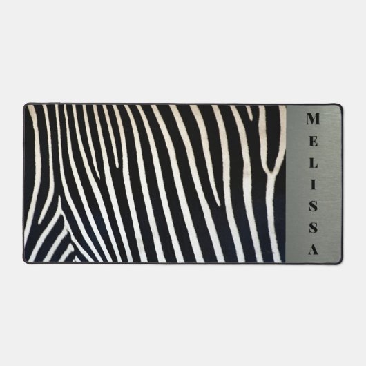 Zebra Vergunninghouder voor dierafdrukken Bord Bureaumat (Voorkant)