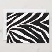 Zebra verjaardagsfeest uitnodiging (Achterkant)