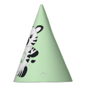 Zebra Verjaardagsfeestje Groen Feesthoedjes (Rechts)