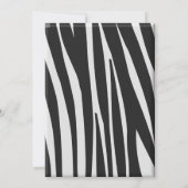 Zebra verjaardagsuitnodiging kaart (Achterkant)