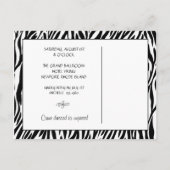 zebra; verjaardagsuitnodiging uitnodiging briefkaart (Achterkant)