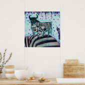 Zebra Verplaatsen Poster (Keuken)