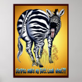 Zebra Vet Butt Poster (Voorkant)