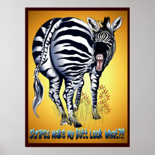 Zebra Vet Butt Poster