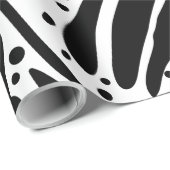 Zebra vibes met penseelstreken en -spots cadeaupapier (Rol Hoek)