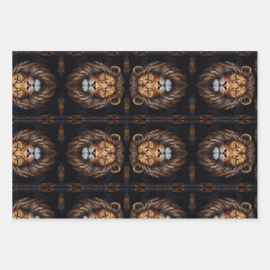 Zebra Vibrant Mozaïek Inpakpapier Vel (Voorkant 2)