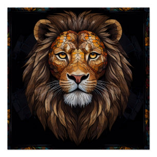 Zebra Vibrant Mozaïek Perfect Poster