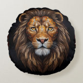 Zebra Vibrant Mozaïek Rond Kussen (Voorkant)