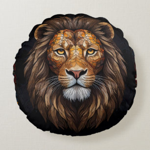 Zebra Vibrant Mozaïek Rond Kussen