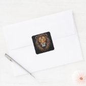 Zebra Vibrant Mozaïek Vierkante Sticker (Envelop)