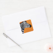 Zebra Vierkante Sticker (Envelop)