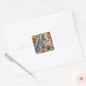 Zebra Vierkante Sticker (Envelop)