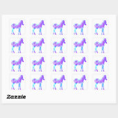 Zebra Vierkante Sticker (Vel)