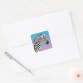 Zebra Vierkante Sticker (Envelop)