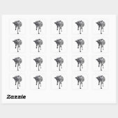 zebra vierkante sticker (Vel)