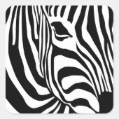 Zebra Vierkante Sticker (Voorkant)