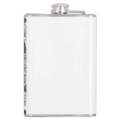 Zebra vinken en rozen struiken inkttekening heupfles (Achterkant)