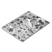 Zebra vinken en rozen struiken inkttekening notitieboek (Linkerzijde)