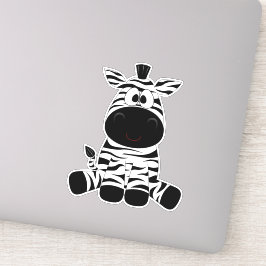Zebra vinylSticker, op maat gesneden Sticker