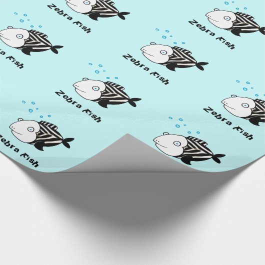 Zebra vis cadeaupapier (Hoek)