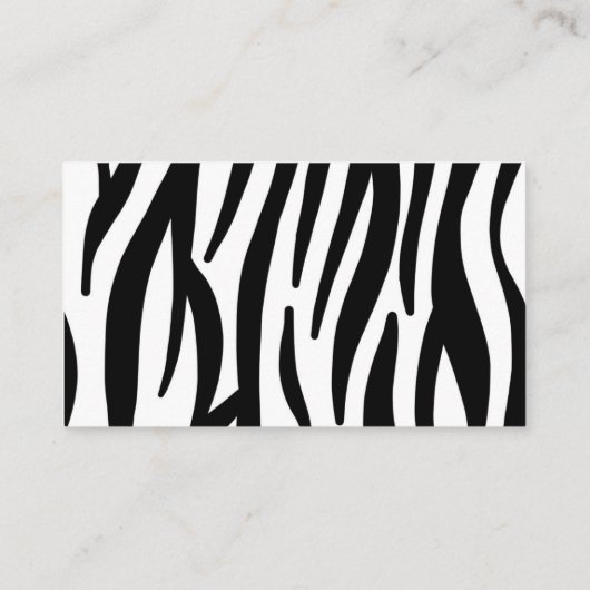 Zebra Visitekaartje (Achterkant)