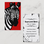 zebra. visitekaartje (Voorkant / Achterkant)