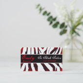 zebra visitekaartje (Staand voorkant)