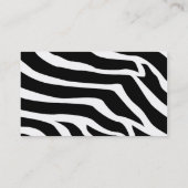 Zebra Visitekaartje (Achterkant)