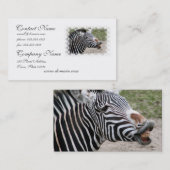 Zebra Visitekaartje glimlachen (Voorkant / Achterkant)