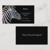 Zebra-Visitekaartjes Visitekaartje (Voorkant / Achterkant)