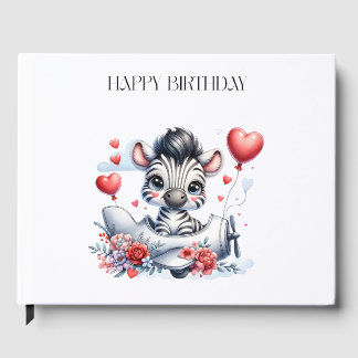 Zebra Vliegtuig Verjaardag Gastenboek
