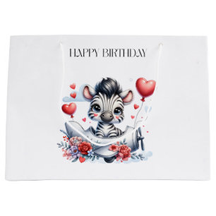 Zebra Vliegtuig Verjaardag Groot Cadeauzakje