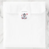 Zebra Vliegtuig Verjaardag Ronde Sticker (Tas)