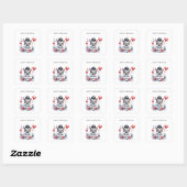 Zebra Vliegtuig Verjaardag Vierkante Sticker (Vel)