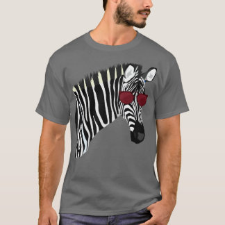 Zebra voor dierlijke zonnebrillen t-shirt