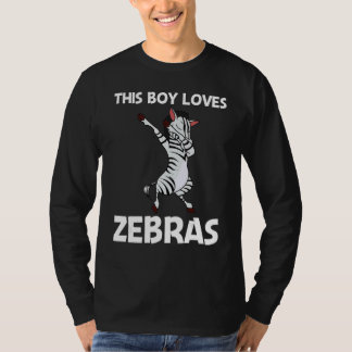 Zebra voor jongens Afrikaanse dierentuin dier   T-shirt