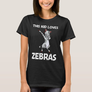 Zebra Voor Kinderen Jongens Afrikaanse Dierentuin T-shirt
