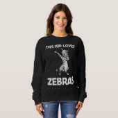 Zebra Voor Kinderen Jongens Afrikaanse Dierentuin Trui (Voorkant volledig)