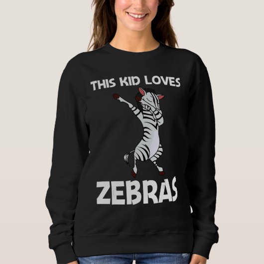 Zebra Voor Kinderen Jongens Afrikaanse Dierentuin Trui (Voorkant)