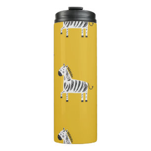 Zebra voor kinderen: naadloos leuk patroon thermosbeker