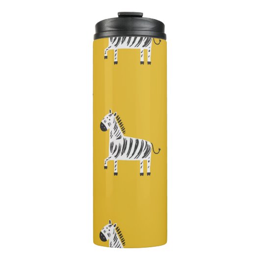 Zebra voor kinderen: naadloos leuk patroon thermosbeker (Voorkant)