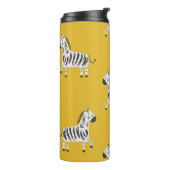 Zebra voor kinderen: naadloos leuk patroon thermosbeker (Gedraaid links)